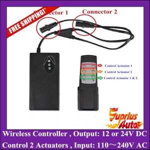Wireless Controller 110-240V AC input 24V or 12V DC output with wireless remote control Double Linear Actuators