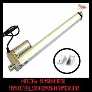 12v/24v DC ,  26inch/650mm stroke electric linear actuator with mounting brackets and Low price By Express !!!