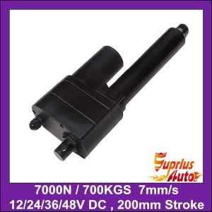 12V DC 8inch/ 200mm stroke length, Heavy Load 7000N=700KGS=1540LBS Strong Linear Actuator