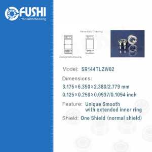 Dental Bearing SR144TLZW02 (4 Pcs ) ABEC-7 P4 Grade For Handpiece Turbine High Speed SR144 TL Z W02 Dental Drill Bearings