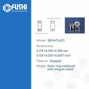 Dental Bearing SR144TLKZ1 ( 4 Pcs ) ABEC-7 P4 Grade For Handpiece Turbine High Speed SR144 TL K Z1 Dental Drill Bearings