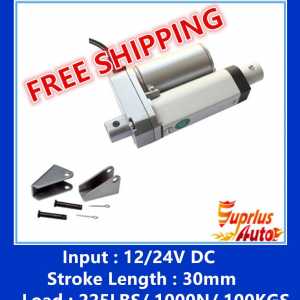 FREE SHIPPING ,the mini linear actuator each 30mm 12v,the electric linear actuators,max load 1000N/ 100KGS/ 225LBS