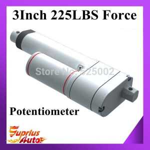 Free shipping 12volt 3inch/75mm stroke 225lbs load electric linear actuators with feedback & potentiometer