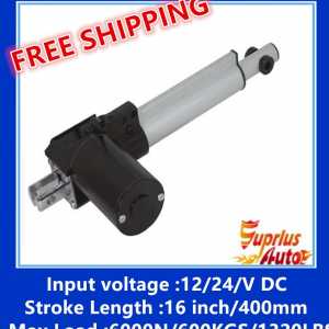FREE SHIPPING !input voltage  DC 12V/24V stroke length 16inch/400mm  speed 5mm/s linear actuator ,load heavy duty linear actuato