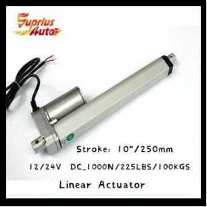 Low Price : 12V/24V DC ,10inch/250mm, 1000N/100kgs load linear actuators For cars By Express with mounting brackets!!!