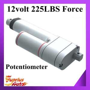 Free Shipping 12/ 24V 1inch/ 25mm Stroke Linear Actuator With Potentiometer, 225lbs/ 1000N Force Electric Linear Actuator