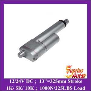 13inch (325mm) stroke 12v dc linear actuators with potentiometer, 1000N/ 225LBS force linear motor with position feedback
