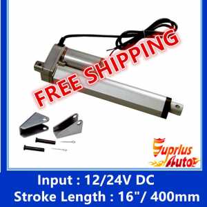 FREE SHIPPING !load linear actuators with mounting brackets,Input 12/24V DC,Stroke Length 16