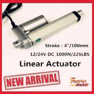 Free Shipping 100mm/4inch stroke Mini Linear Tubular motor motion, 1000N/100KG/225LBS load electric linear actuator 12v with mo