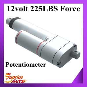 1inch/ 25mm Stroke Position Feeback Linear Actuator With Potentiometer,12/24V DC 225lbs Load Capacity