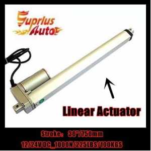 10mm/s speed , 30inch/750mm stroke, 12v/24v DC electric waterproof linear actuator with mounting brackets and hot sale!