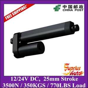 New Arrivals 1inch=25mm stroke 12/24V DC linear actuator with max load 3500N/350KGS electric linear actuator
