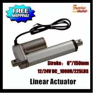 Free Shipping mini linear actuator, 10mm/s 150mm/6inch stroke 1000N/225LBS 12V DC electric  linear actuato Hot Sale By express