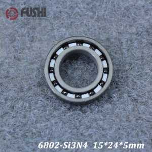 6802 Full Ceramic Bearing ( 1 PC ) 15*24*5 mm Si3N4 Material 6802CE All Silicon Nitride Ceramic 6802 Ball Bearings
