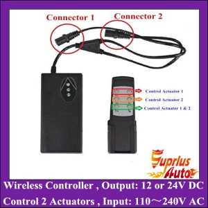 AC100-240V Input and 12/24V DC Ouput Wireless Type Linear Actuator Controller/ Power Supply For Doubles Linear Actuators