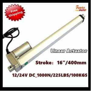 12v/24v DC  linear actuatorr,  16inch/400mm , 1000N/100kgs/225lbs load linear actuators with mounting brackets and hot sale