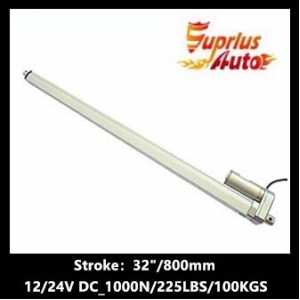 With mounting brackets : 12v/24v DC , 32inch/800mm stroke  linear actuator - 1000N/ 225lbs/ load tubular linear actuator