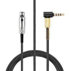 MiniXLR3-PinOFCAuxBraidedGold-PlatedReplacementCableExtensionCordforFurutechADLH118H128iHP-35XIIHeadphones