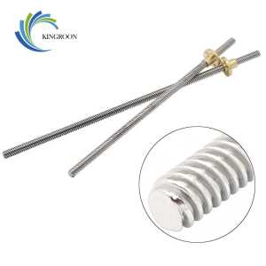 KingRoon Lead Screw Lead 8mm 100mm 150mm 250mm  350mm 400mm 500mm 3D Printers Parts 8mm Trapezoidal Screws Copper Nuts Leadscrew
