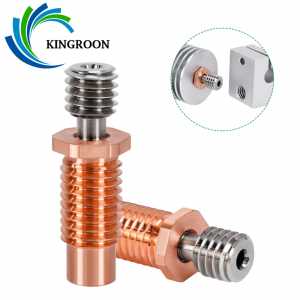 KINGROON 5pcs E3D V6 Throat Heat Break All-Metal Titanium Alloy Copper 3D Printer Throat For 1.75mm E3D V6 HOTEND Heater Block
