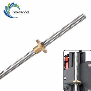 KINGROON 1SET KP3s 280mm T8 Lead Screw Copper Nut Lead 8mm Leadscrew Pitch 2mm 3D Printers Parts