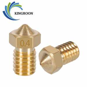 KINGROON 3pcs V5 V6 E3D Nozzle M6 Thread 3D Printer Patrs 0.2 0.4 0.6 0.8 1.0mm All Metal Brass Nozzle For 1.75mm 3mm Filament