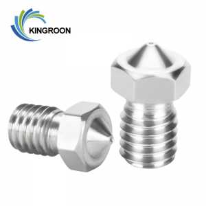 KINGROON E3D V5 V6 Stainless Steel Nozzle M6 Thread Nozzles 3D Printer Part 0.25/0.4/0.5/0.6/0.8/1.0mm For 1.75mm/3mm Filament