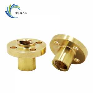 5pcs/lot T8 Trapezoidal Nuts Copper Lead 8mm Part Screws Nuts for Stepper Motor Lead Screw Brass 3D Printers Parts Pitch 2mm