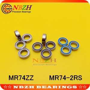 88888 Free shipping High quality double rubber sealing cover ball bearing MR74-2RS  4*7*2.5 mm 50pcs /lot