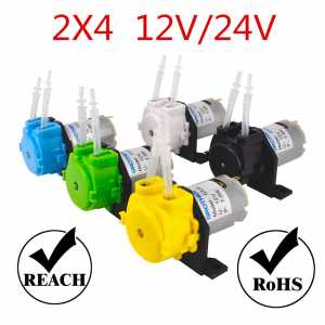12V/24V DC Dosing Pump Peristaltic pump Dosing Head with Connector For Arduino Aquarium Lab Analytic Diy