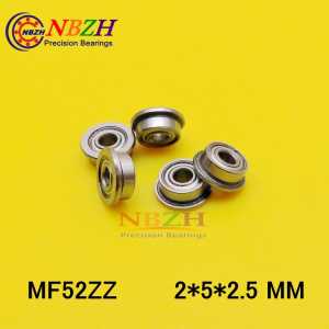 Free Shipping 10pcs ABEC-5 MF52ZZ LF520ZZ MF52z MF52 ZZ 2X5X2.5 mm High quality 2*5*2.5 mm miniature Flange Flanged Bearing