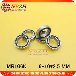 miniature bearing MR106 L-1060 WA676 OPEN 6*10*2.5 MM for Rc hobby and Industry  SMR106 MR106K SUS440C