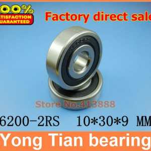 1pcs double Rubber sealing cover deep groove ball bearing 6200-2RS 10*30*9 mm