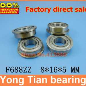 10pcs High precision SF688ZZ SF688 zz 2z Stainless steel SSF688ZZ F628/8ZZ 8*16*18*5*1.1mm Flange bushing ball bearing