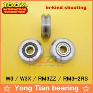 RM3ZZ / W3 12*45.72*15.88 mm v wheeles W Groove Sealed Ball Bearing W3ZZ W3X W3-2RS RM3-2RS