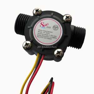 Water Flow Hall Sensor Switch Flow Meter Flowmeter Counter 1-30L/min G1/2"