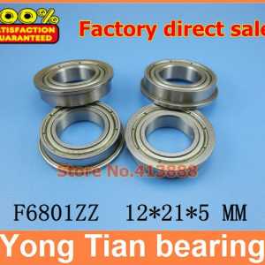 F6801 F6801-ZZ F6801ZZ F6801-2Z F6801Z zz z 2z F61801ZZ Flanged Flange Deep Groove Ball Bearings 12*21*23*5*1 mm