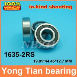 10pcs free shipping High quality inch bearings 1635-2RS 3/4"x1 3/4"x1/2" inch 19.05*44.45*12.7 mm