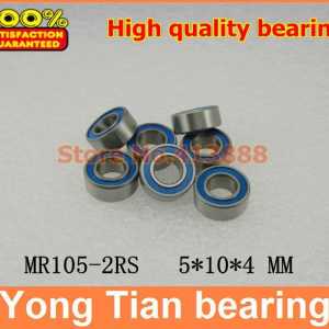 500pcs/lot free shipping High quality blue double rubber sealing cover miniature deep groove ball bearing MR105-2RS 5*10*4 mm