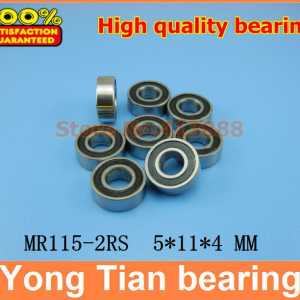 NBZH 500pcs/lot free shipping High quality double rubber sealing  ball bearing MR115-2RS 5*11*4 mm