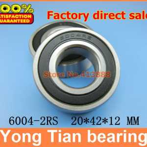 (1pcs) High quality deep groove ball bearing double rubber sealing cover 6004-2RS 20*42*12 mm