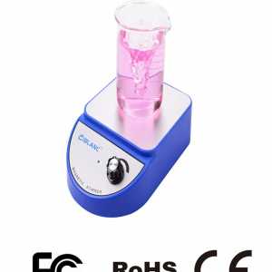 Laboratory chemistry magnetic stirrer magnetic mixer  with stir bar 3500 rpm 0.9W AC100 to 240V CIBLANC BLUE color