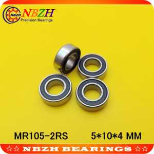 Free Shipping High quality 10PCS MR105-2RS ABEC-5 5x10x4 mm Miniature Ball Bearings MR105RS L1050