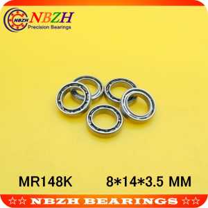 NBZH  miniature bearing MR148 L-1480 OPEN 8*14*3.5 mm for Rc hobby and Industry SMR148 MR148K SUS440C