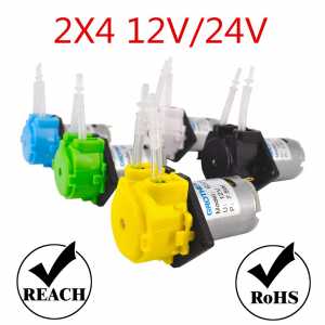 5pcs 24vdc DC 12V/ 24V DIY Dosing pump Peristaltic dosing Head For Aquarium Lab Analytical water  tubing pump hose pump