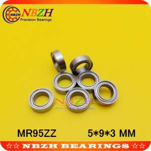 Free Shipping 10 PCS MR95ZZ MR95-2RS  SMR95ZZ SMR95-2RS ABEC-5 5X9X3 mm Deep groove Ball Bearings MR95 / L-950 ZZ