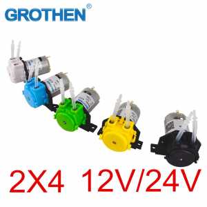12V/24V DC DIY Colour Dosing Pump Peristaltic Dosing Head For Aquarium Lab Analytical Water water pump tube pumpby GROTHEN