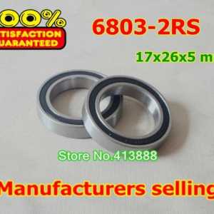 (1pcs) The Rubber sealing cover  Thin wall deep groove ball bearings 6803-2RS 17*26*5 mm
