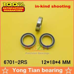 10pcs free shipping The high quality of ultra-thin deep groove ball bearing 6701-2RS 12*18*4 mm