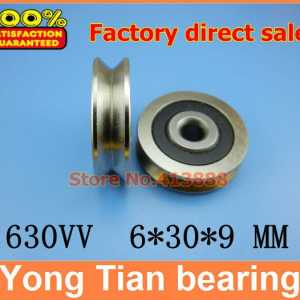 High Quality  6mm V Groove steel roller bearings 630VV 6*30*9 mm bearing free shipping V630 V630-2RS 630V